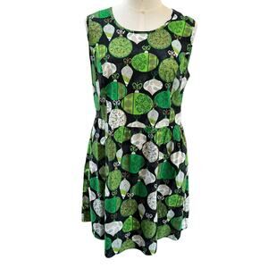 Retrolicious 3X Christmas Ornament Print Sleeveless Fit & Flare Dress USA
